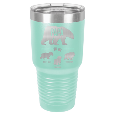 Papa Bear w/ 3 Cubs 30oz Ringneck Tumbler